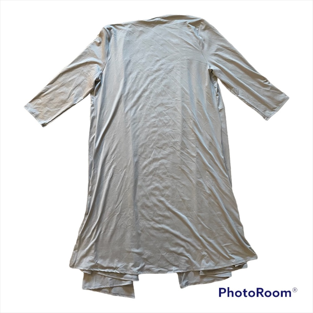 NEW Floryday Silver Gray 2 Piece Brocade Sheath Dress Slinky Stretch Duster XXL - Picture 6 of 7
